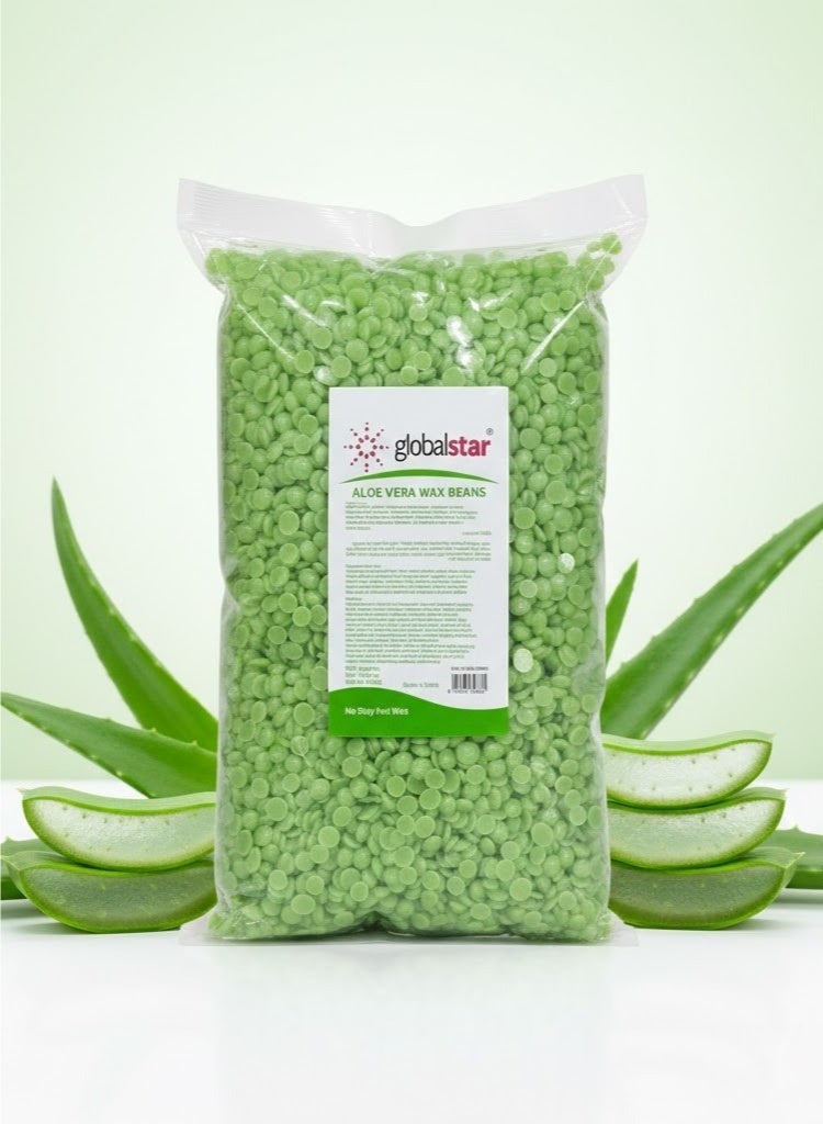 Globalstar Wax Beans for Hair Removal 1000g – Aloe Vera Hard Wax Beads for Sensitive Skin - Image 4